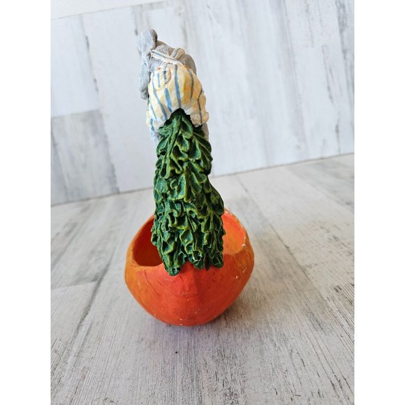 Vintage dept 56 carrot basket Easter decor as is spring bunny - Picture 2 of 9